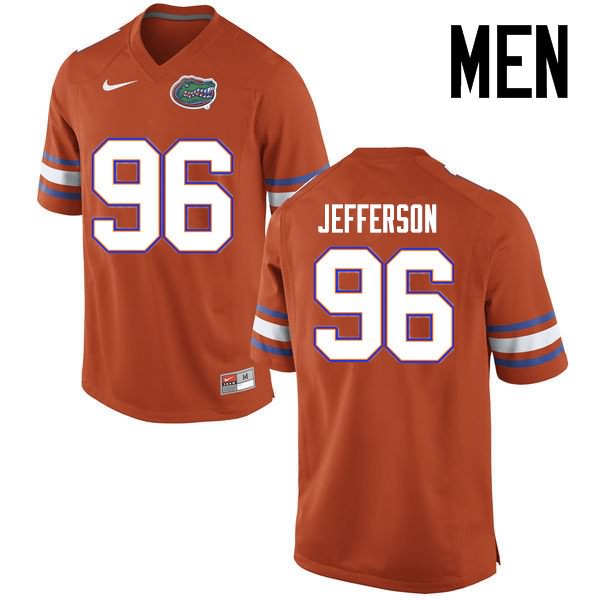 Men's NCAA Florida Gators Cece Jefferson #96 Stitched Authentic Nike Orange College Football Jersey OWM6865AA